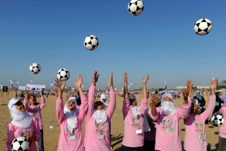 Gaza kids playing football